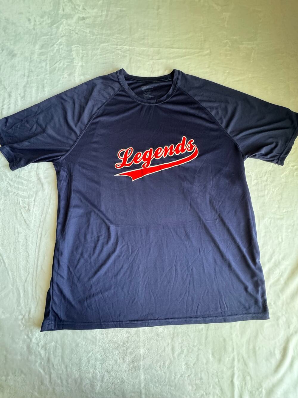 Augusta Sportswear Mens 2XL Navy Blue Legends Script Performance Tee Shirt